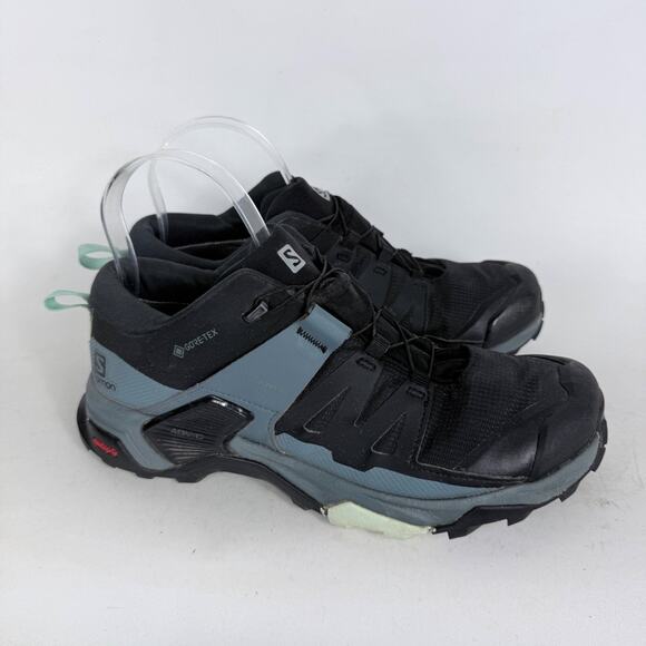 Salomon X Ultra 4 Gore-Tex Hiking Shoes Women's 8 Black Stormy Weather Low Top - Picture 2 of 10